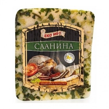 SALO WITH SPRING ONION VACUUM "EKOMES" PRICE PER KG.