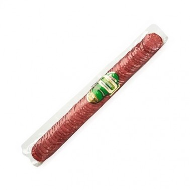 LARDED SALAMI TARNOVO SLICE 140GR "EKOMES" 30PCS IN BOX, PRICE PER PCS.