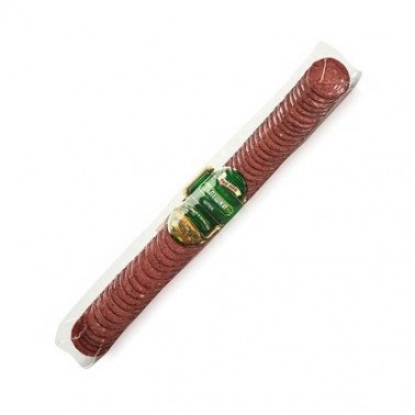 VEAL LARDED SALAMI SLICE 120GR "EKOMES" PRICE PER PCS.