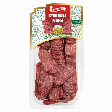 MINI SUSHENITSA SAUSAGE SLICE 140GR "EKOMES" PRICE PER PCS.