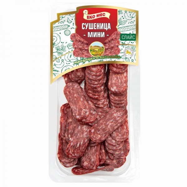 MINI SUSHENITSA SAUSAGE SLICE 140GR "EKOMES" PRICE PER PCS.