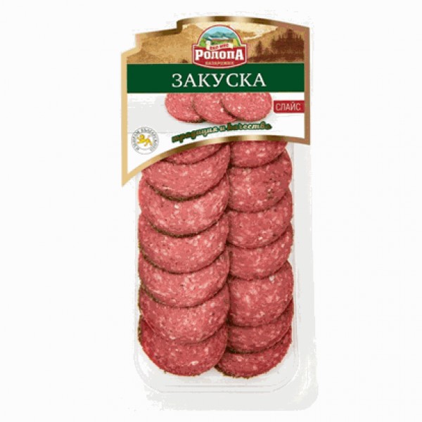 BREAKFAST SALAMI RODOPA PAZARDZHIK SLICE 100GR "EKOMES" PRICE PER PCS.