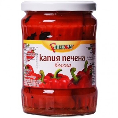 RED PEPPER BAKED PICKLED 545GR "PHILICON" PRICE PER PCS.