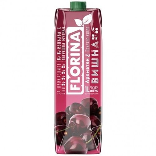 JUICE SOUR CHERRY 1L "FLORINA" 12PCS IN BOX, PRICE PER PCS.