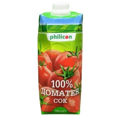 TOMATO JUICE 500ML "PHILICON" 12PCS IN BOX, PRICE PER PCS.