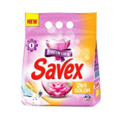DETERGENT FABRIC WASH SAVEX PARFUME LOCK 2/1 COLOR 4KG "FICOSOTA" PRICE PER PCS.