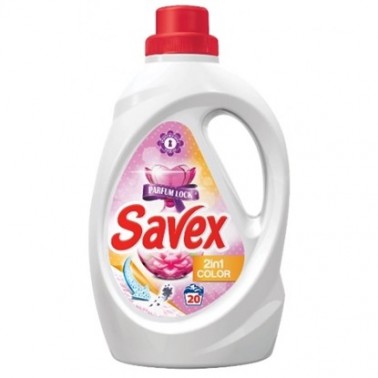 DETERGENT FABRIC WASH SAVEX PARFUME LOCK 2/1 COLOR PINK 1.3L "FICOSOTA" PRICE PER PCS.