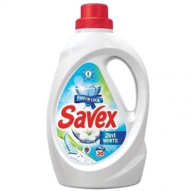 DETERGENT FABRIC WASH SAVEX PARFUME LOCK 2/1 WHITE BLUE 1.3L "FICOSOTA" PRICE PER PCS.
