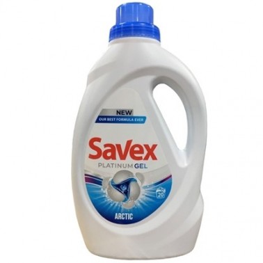 DETERGENT FABRIC WASH SAVEX PLATINUM ARCTIC BLUE GEL 1.1L "FICOSOTA" PRICE PER PCS.