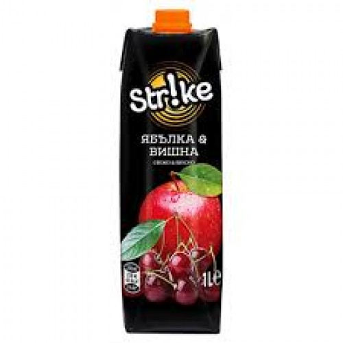 FRUIT DRINK 1L STRIKE SOUR CHERRY ''FLORINA'' 12PCS IN BOX, PRICE PER PCS.