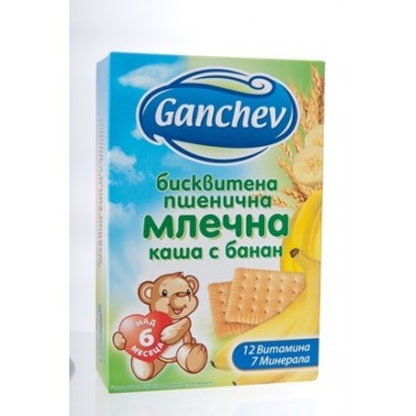BISCUIT MUSH WITH BANANA 200GR "GANCHEV" PRICE PER PCS.