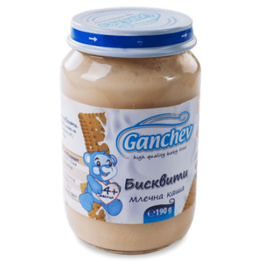 MILK MUSH WITH BISCUITS 190GR "GANCHEV" PRICE PER PCS.