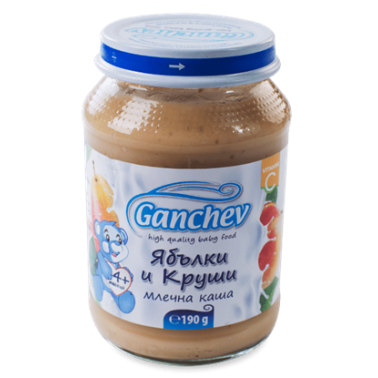 MILK MUSH APPLE AND PEARS 190GR "GANCHEV" PRICE PER PCS.
