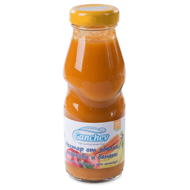 NECTAR APPLES, CARROTS, BANANAS 200ML "GANCHEV" PRICE PER PCS.