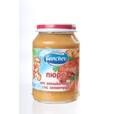 MASH RABBIT MEAT WITH VEGETABLES 190GR "GANCHEV" PRICE PER PCS.