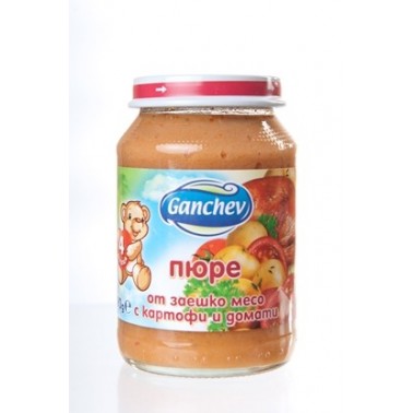 MASH RABBIT MEAT, POTATO, TOMATO 190GR "GANCHEV" PRICE PER PCS.