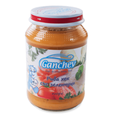 MASH HAKE FISH WITH VEGETABLES 190GR "GANCHEV" PRICE PER PCS.