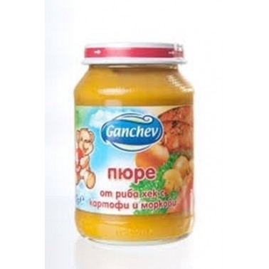 MASH HAKE FISH WITH POTATOES AND CARROTS 190GR "GANCHEV" PRICE PER PCS.