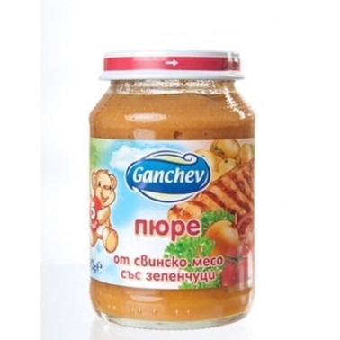 MASH PORK MEAT WITH VEGETABLES 190GR "GANCHEV" PRICE PER PCS.