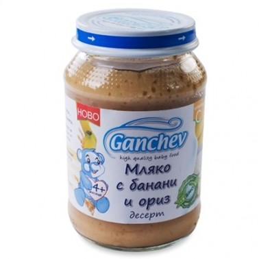 DESSERT MILK WITH BANANAS AND RICE 190GR "GANCHEV" PRICE PER PCS.