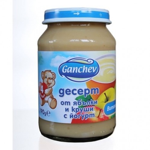 DESSERT APPLES AND PEARS WITH YOGHURT 190GR "GANCHEV" PRICE PER PCS.