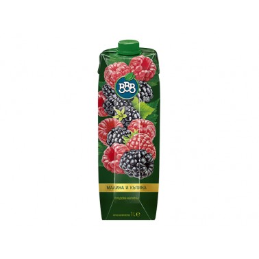 JUICE, RASPBERRY AND BLACKBERRY 1L "BBB" 12PCS IN A BOX, PRICE PER PCS.