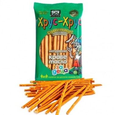SALTED STICKS FOR KIDS WITH BUTTER 60GR "HRUS-HRUS", 50PCS IN PACK, PRICE PER PCS.
