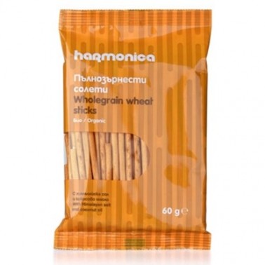 BIO WHOLEGRAIN SALT STICKS 60GR "HARMONICA" PRICE PER PCS.