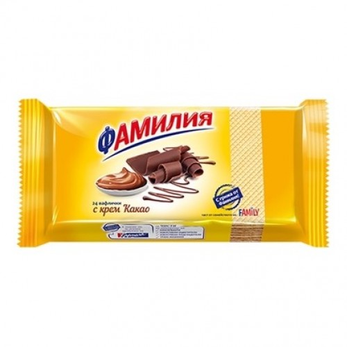 COCOA WAFERS FAMILIA 220GR "KARMELA" 22PCS IN BOX, PRICE PER PCS.