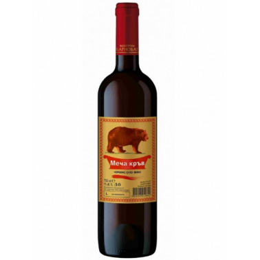 DRY RED WINE BEAR BLOOD 0.75L 11.5% "KARNOBAT" 6PCS IN PACK, PRICE PER PCS.