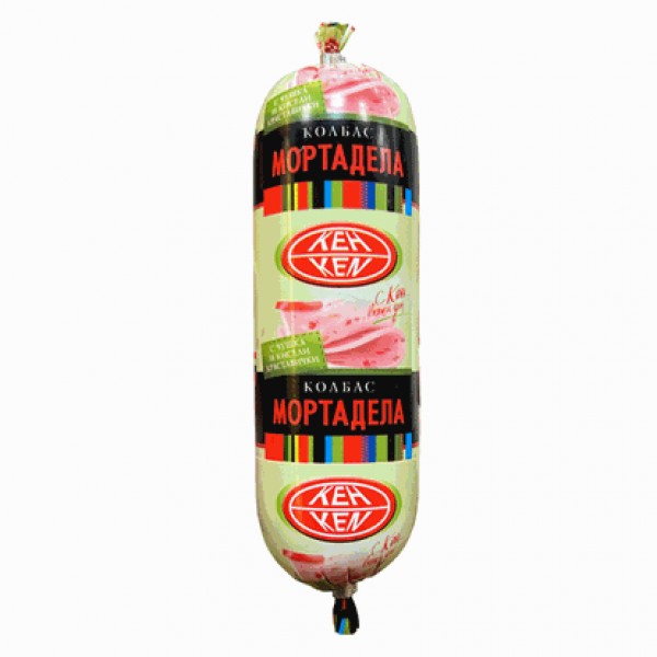 MORTADELA WITH PEPPERS AND PICKLES 350GR "KEN" PRICE PER PCS.