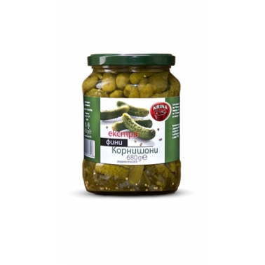 PICKLES FINE 720GR "KRINA" 6PCS IN BOX, PRICE PER PCS.