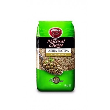 LENTILS EXTRA 1KG "KRINA" 6PCS IN PACK, PRICE PER PCS.