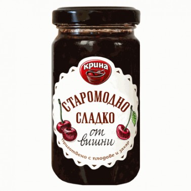 OLD SCHOOL JAM SOUR CHERRY 245GR "KRINA" 6PCS IN PACK, PRICE PER PCS.