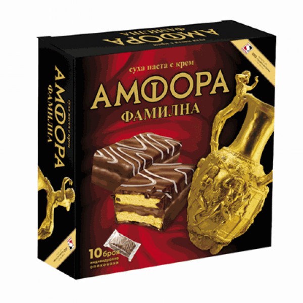 MINI CAKE AMFORA COCOA CREAM 320GR "KRISTAL" 12PCS IN PACK, PRICE PER PCS.