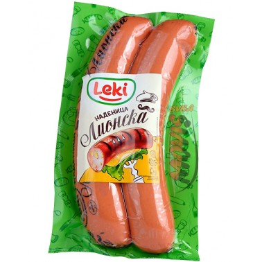 LYON SAUSAGE, 2PCS VACUUM 400GR "LEKI" 30PCS IN BOX, PRICE PER PCS.