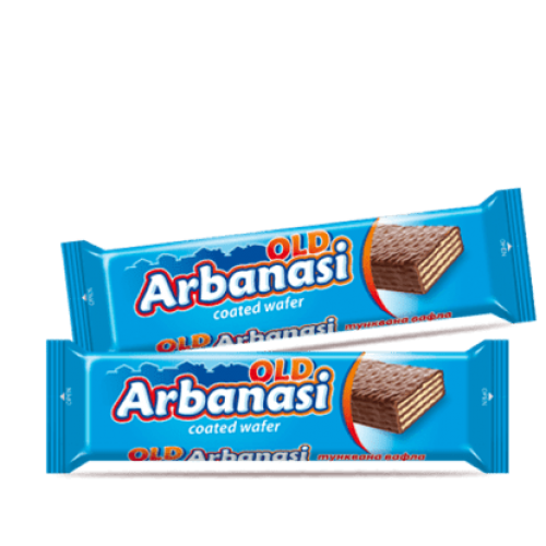 COCOA WAFER ARBANASI OLD 55GR "LOZEV" 24PCS IN BOX, PRICE PER PCS.