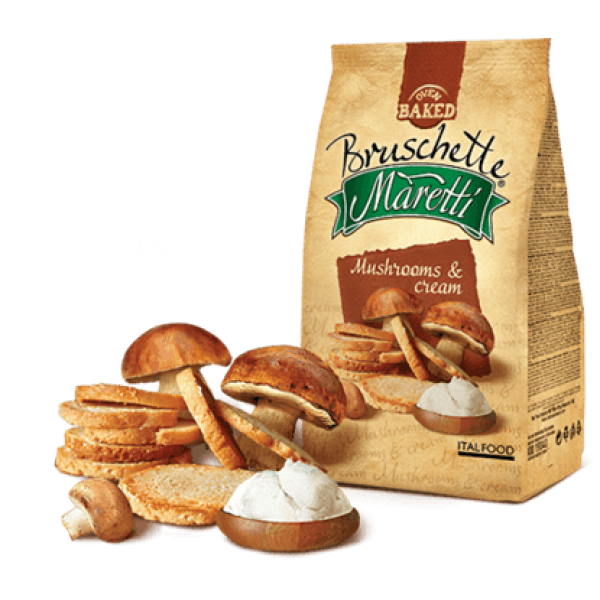 BRUSCHETTE MUSHROOMS 70GR "MARETTI", 15PCS IN BOX, PRICE PER PCS.