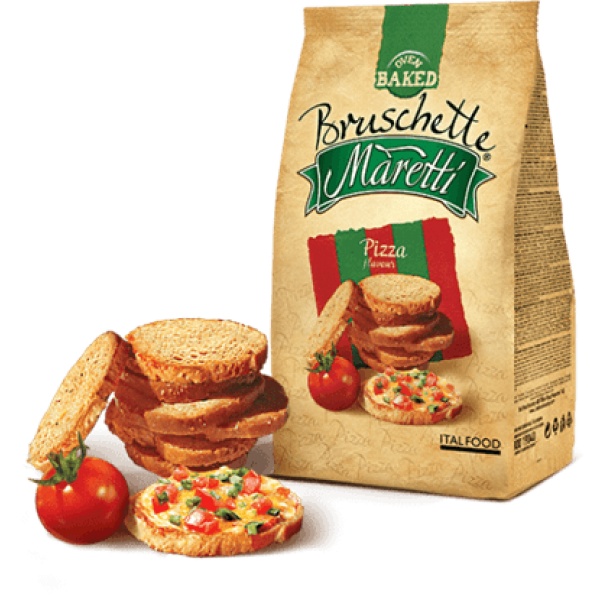 BRUSCHETTE PIZZA 70GR "MARETTI", 15PCS IN BOX, PRICE PER PCS.