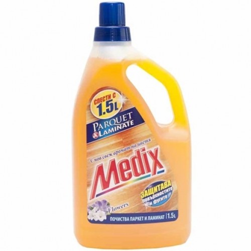 FLOOR CLEANER LAMINATE PARQUET FLOWERS 1.5L "MEDIX" PRICE PER PCS.