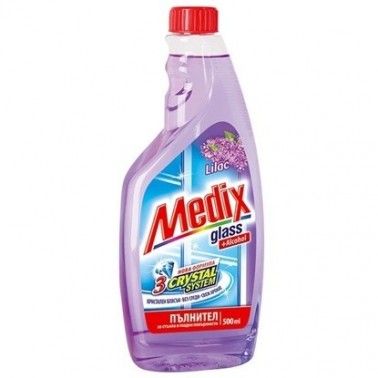 GLASS CLEANER FILLER LILAC 500ML "MEDIX" PRICE PER PCS.