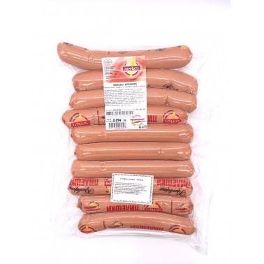 FRANKFURTER, CHICKEN 10PC VACUUM "MERKEZ" PRICE PER KG. IN BOX~10KG
