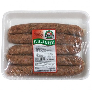 VEAL SAUSAGE 500GR "MESOKOMBINAT SEVLIEVO" PRICE PER PLATE