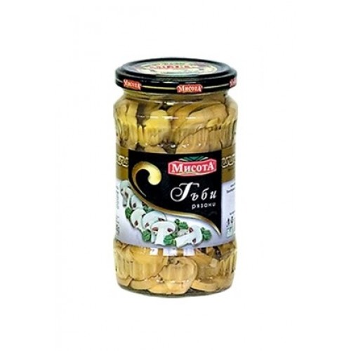 CUT MUSHROOMS 370GR "MISOTA-M" 6PCS IN BOX, PRICE PER PCS.