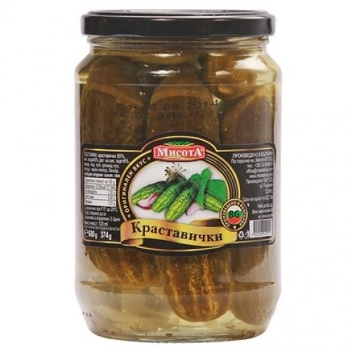 PICKLES 720GR "MISOTA-M" 6PCS IN BOX, PRICE PER PCS.