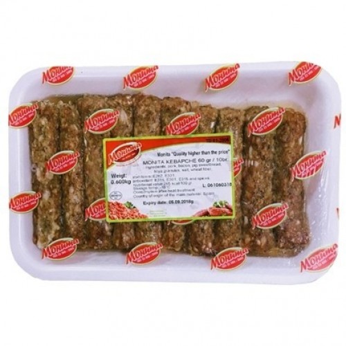 MEATSTICKS 60GR "MONITA" 10PCS IN PLATE, PRICE PER PLATE
