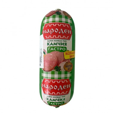 BOILED SALAMI, KAMCHIYA 350gr "NARODEN" 30PCS IN BOX, PRICE PER PCS.