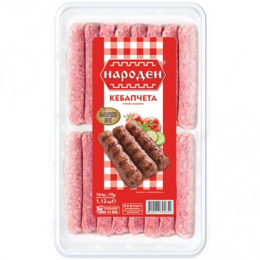 FROZEN MEATSTICKS, 16x70gr "NARODEN" 4PLATES IN BOX, PRICE PER PLATE