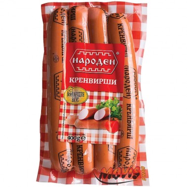 FRANKFURTER, VACUUM 400G "NARODEN" 30PCS IN BOX, PRICE PER PCS.