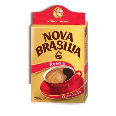 GROUNDED COFFEE, CLASSIC 200GR "NOVA BRASILIA" 12PCS IN BOX, PRICE PER PCS.
